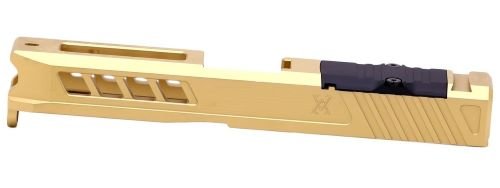 TRUE PRECISION RUGER RXM SLIDE - W/RMR CUT GOLD TIN | Black Rose Firearms TRUE PRECISION RUGER RXM SLIDE - W/RMR CUT GOLD TIN | Black Rose Firearms